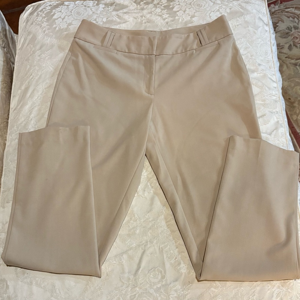 Anne Klein Classic Beige Straight Leg Pants